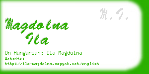 magdolna ila business card